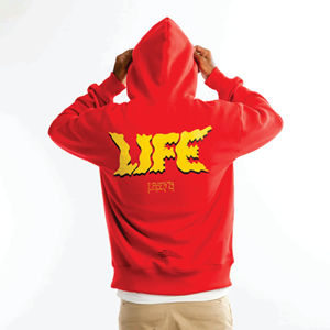 Pantalon de survêtement en éponge française personnalisé pour hommes, coupe ajustée, survêtement à capuche d'hiver avec impression bouffante, pantalon de survêtement évasé épais, teint uni - Product Image 5