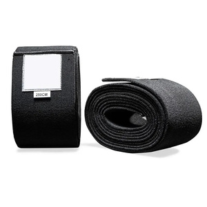Custom Breathable Neoprene Unisex Powerlifting Knee Wraps Heavy Duty Gym <b>Strap</b> Knee Brace for Weight Lifting - Product Image 3