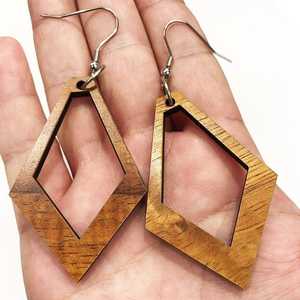 New <b>Fashion</b> Handmade Wood Classic Women's Jewelry <b>Drop</b> <b>Earrings</b> with Real Flower Pendant Pressed Accessories - Product Image 1