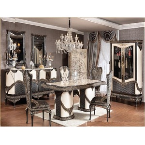 Ensemble de meubles de salle à manger de Style moderne, ensemble de Table à manger en bois artisanal à vendre, ensemble de salle à manger en métal sculpté à la main - Product Image 1