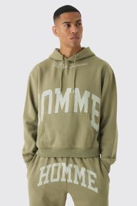 Survêtements avec logo personnalisé Ensemble sweat à capuche en éponge française Survêtements surdimensionnés en coton polaire épais poids lourd vierge pour hommes - Product Image 3