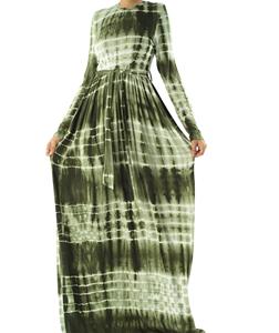 Túnicas para mujeres musulmanas 2023 moda modesta plisada impresa cambio Maxi vestido personalizado mujeres de alta calidad vestidos de mujer nuevo <span class=keywords><strong>Arr</strong></span> - Product Image 1