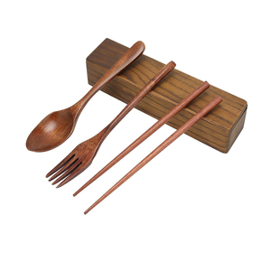 High End Luxury Wooden Box Packed 201 Stainless Steel Cutlery Set 84pcs Flatware Set As Gift for Friend Wedding - Product Image 4