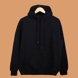 Noir et blanc couleur unie pull à capuche haute qualité hommes personnalisation Offres Spéciales automne et hiver coton polaire à capuche - Product Image 2