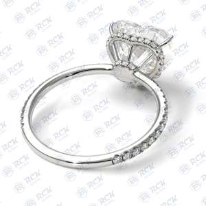 1,80 TCW Heart Cut Moissanite Ring Hidden Halo Joyería de compromiso Plata de Ley 925 para mujeres - Product Image 2