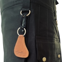 Kilt Utilitario de Algodón Twill de 290 g/m² para Hombre Geoffrey, con Bolsillos Cargo, Negro, 5 Botones Frontales en el Delantal, Servicio OEM PK Origin