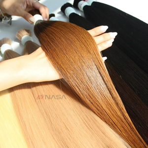 Venta caliente Extensiones de cabello humano vietnamita a granel Estilos rectos súper dobles dibujados 50 cm 60 cm 100 gramos - Product Image 5