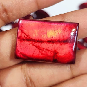 Red Coated Labradorite 100 Gram Lot <b>Mix</b> Shape Cabochon Wholesale Loose Gemstone For Jewelry Making - Product Image 6