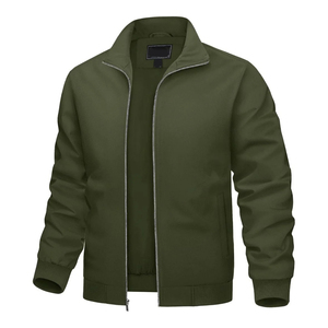 Men's Winter Bomber <b>Jacket</b> Eco-Friendly Materials Soft Touch Feel Sustainable Vintage Casual Windproof Canvas Customized Cotton - Product Image 1