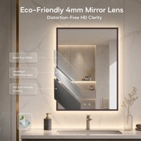 Miroir de salle de bain LED rectangulaire anti-buée rétroéclairé, personnalisé, fabriqué en usine, fournisseur en gros, 500 x 700
