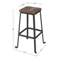 Chaise de bar d'extérieur au look luxueux avec rembourrage élégant et support en métal robuste pour un confort de position assise prolongée