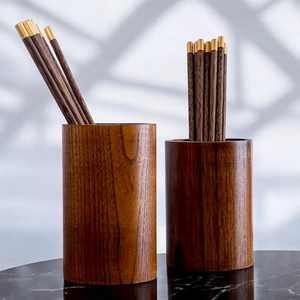 Porte-ustensiles en bois artisanal, organisateur d'outils de cuisine en bois massif durable, support de rangement pour couverts résistant à la chaleur - Product Image 1