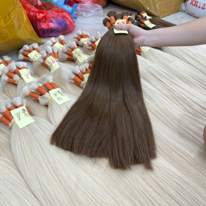 Grosses extensions de cheveux humains couleur blonde couleur en vrac cheveux bruts vietnamiens directement en usine - Product Image 1