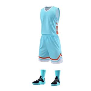 ชุดบาสเกตบอลชุดแห้งเร็วระบายอากาศได้ดีเด็กชายเด็กหญิงค่ายฝึกซ้อมการแข่งขันทีมเจอร์ซีย์กางเกงขาสั้นชุดกีฬา - Product Image 3