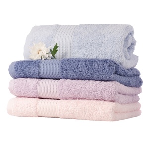 Serviette de bain de couleur unie 100% coton super absorbante avec un beau motif Draps de bain de golf d'Inde - Product Image 1