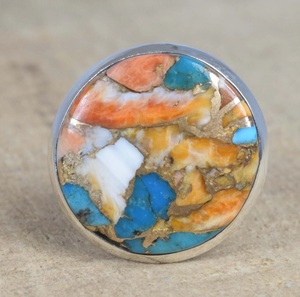 Oyster cuivre Turquoise Boho bague faite à la main bijoux en pierres précieuses fines pour les femmes pour les cadeaux d'anniversaire de mariage ou de fête - Product Image 1