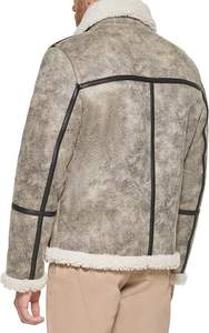 Chaqueta de Cuero de Invierno de Alta Calidad, Estilo Urbano, Venta Caliente, Personalizable, para Hombre, con Cuello Alto de Lona, Secado Rápido - Product Image 4