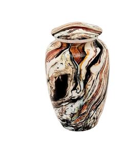 Urna de cremación de aluminio para cenizas humanas para adultos-Urna de almacenamiento de cenizas conmemorativas funerarias hechas a mano - Product Image 1