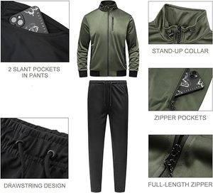 Latest Design Sports Wears Full Zip Tracksuits Set <b>for</b> Men Factory Made Light <b>Weight</b> Tracksuits <b>for</b> <b>Sale</b> - Product Image 2