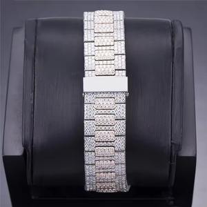 Montre pour homme HUMERA JEWELS, tendance, personnalisée, avec diamants en moissanite VVS, style hip-hop entièrement blanc, mécanique, résistante à l'eau jusqu'à 10 m - Product Image 4