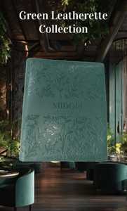JALA PU Leather Matt Black Menu Folder Floral Embossed Design ISO Certified Wine Cocktails Restaurant Use Model MZMNB-52 - Product Image 3