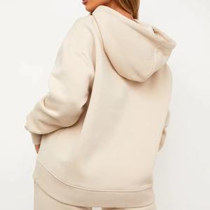 Custom Apparel <b>Women</b> Winter <b>Long</b> Oversized Hoodie Velour Soft 100% Cotton Fabric Relaxed Fit Casual Street Style <b>Sweatshirt</b> - Product Image 3