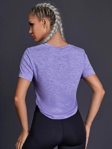 Ropa deportiva para mujer, camiseta de manga corta holgada para Fitness, gimnasio, Yoga, entrenamiento - Product Image 2