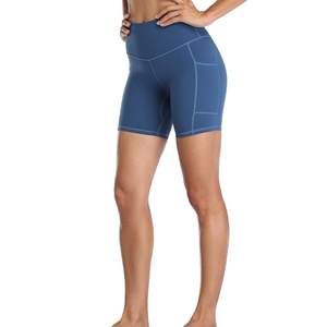 Short de yoga taille haute sans couture personnalisé pour femmes Scrunch Butt Lift Fitness Gym Sport Short d'entraînement quantité minimale de commande bas Motif solide - Product Image 2