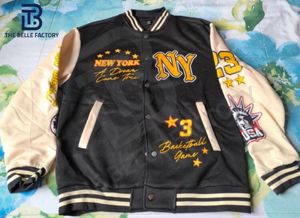 Custom Chenille Embroidery Patch Baseball Jacket for Men USA Lettering Jackets - Product Image 4