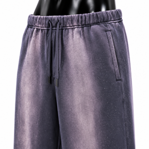 Pantalones Deportivos Personalizados para Hombre, Lavados con Ácido, de Pierna Ancha, Estilo Jogger, de Algodón Grueso - Product Image 6