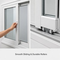 Fenêtre coulissante UPVC série 88 avec moustiquaire, double vitrage, résistante aux intempéries