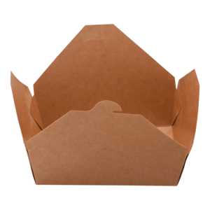 ProTakeOut, <b>Kraft</b> Paper Bio <b>Boxes</b> No. 3 – 200 Pack (50/4) Compostable Take-Out Containers Leak-Resistant, PFAS-Free & - Product Image 1