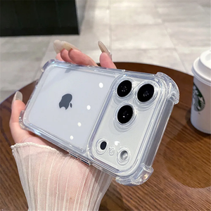 Transparent Phone Case For iPhone 15 16 17 Pro 11 12 13 14 <b>18</b> Pro Max Air Soft TPU Clear Shockproof Bumper Cover Funda - Product Image 4