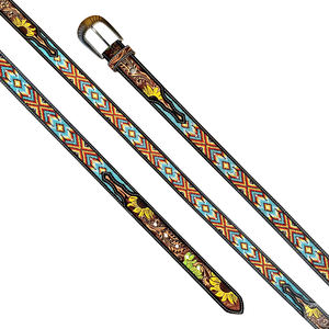 Nuevo Cinturón Occidental Unisex de Cuero Genuino Argentino con Diseño de Concho, Hebilla de Latón, Hecho a Mano, Color y Talla Personalizables, Duradero y Formal - Product Image 3
