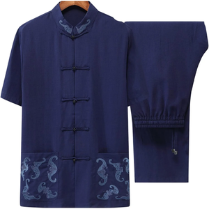 ชุดศิลปะการต่อสู้ ผ้าเนื้อยืดใส่สบาย ชุดกังฟู ขายส่ง ชุดกังฟูผู้ชาย - Product Image 5