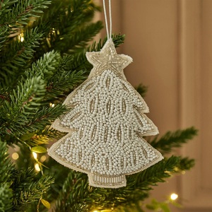 Adornos navideños de 100mm con cuentas de cristal bordadas hechas a mano, colgante con forma de hogar, jardín, baño, decoración de fiesta, uso razonable - Product Image 6