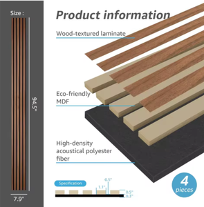 Panneaux muraux modernes écologiques, panneaux acoustiques en feutre de polyester pour l'insonorisation, design d'intérieur, fabricant en gros - Product Image 3