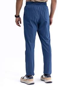 High Quality Blue Slim Fit Stylish <b>Men</b> Pants Jogger For <b>Men</b> <b>Elasticated</b> Waist With Side Pockets Joggers Cotton <b>Men</b> <b>Trouser</b> - Product Image 3