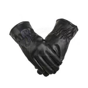 Gants en cuir décontractés d'hiver compatibles avec l'écran tactile Style uni pour une utilisation quotidienne en plein air et la protection des mains en voyage - Product Image 2