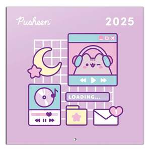 Calendario Perpetuo de Pared Pusheen 2025, Material de Papel para Uso en Mesa y Promociones, con Reloj Integrado y para Uso en Mesa - Product Image 2
