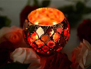 Portavelas de Cristal Mosaico Hecho a Mano, Romántico y Decorativo para el Hogar, Bodas y Regalos - Product Image 4