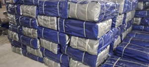 ผ้าใบกันน้ำ PE แข็งแรง6ม. X 6ม. ปรับแต่งได้สไตล์เรียบง่ายกันน้ำมี GSM และโลโก้ที่กำหนดเองได้ - Product Image 2