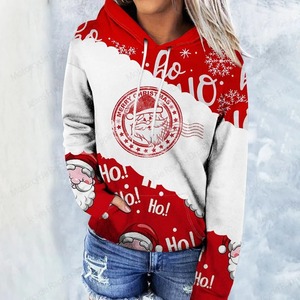 2025 nouveau 100% coton respirant pull personnalisé 3D imprimé sweats à capuche pour femme élégant goutte-épaule Premium sweats à capuche - Product Image 4