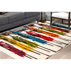 Tapis imprimé - Tapis ethnique, Tapis Masai, Tapis de décoration de salon, Tapis antidérapant, Tapis doux à poils - Product Image 5