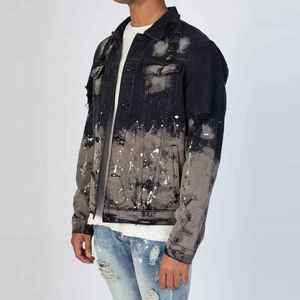 Veste en jean d'hiver pour homme, style vintage, coupe-vent, écologique, personnalisable OEM, veste en coton de haute qualité - Product Image 2