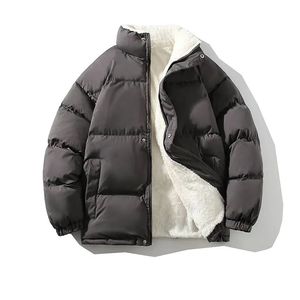 Chaqueta acolchada Unisex para hombre, ropa de calle de invierno, Parkas de lana, abrigo holgado de burbujas, ropa nueva de lona con cuello levantado cálido para primavera - Product Image 4