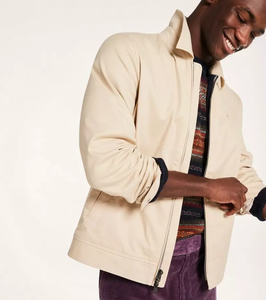 Chaqueta bomber ecológica impermeable para hombre con parche bordado personalizado con sarga de algodón y tela de lona - Product Image 2