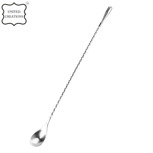 Cuchara de barra de cóctel de acero inoxidable de alta calidad, barra de mezcla trenzada, Muddler para bebidas, cuchara agitadora, Material de Metal - Product Image 5