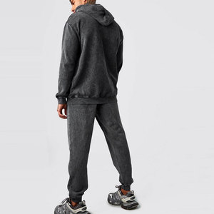 Survêtement Homme Grande Taille en Polaire Délavé Coupe Droite Qualité Supérieure Style Streetwear Conception OEM Personnalisée Meilleur Prix de Gros - Product Image 6