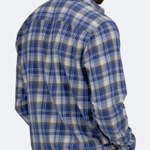 Camisa de franela clásica para hombre, botón de otoño, ajuste Regular, manga larga, elegante y cómoda para un aspecto informal e inteligente, teñido de hilo - Product Image 5